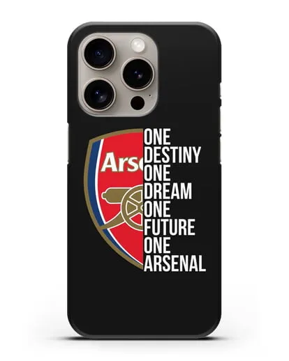 Чехол Arsenal с надписью One Destiny, One Dream, One Future, One Arsenal силиконовый для iPhone 15 Pro