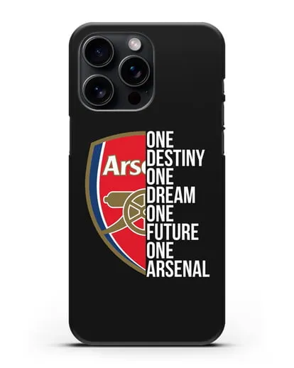 Чехол Arsenal с надписью One Destiny, One Dream, One Future, One Arsenal силиконовый для iPhone 15 Pro Max