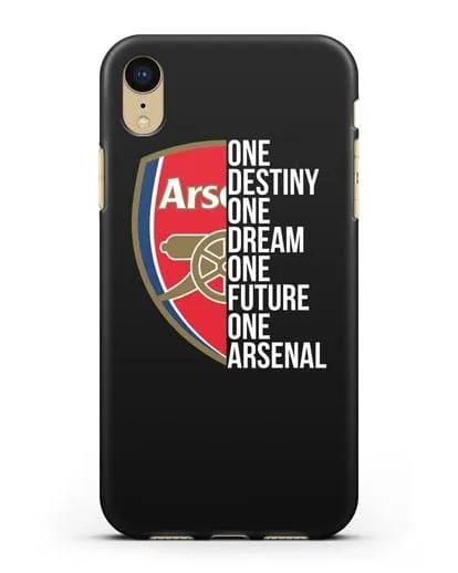 Чехол Arsenal с надписью One Destiny, One Dream, One Future, One Arsenal силиконовый для iPhone XR