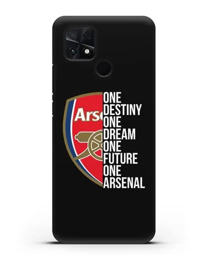Чехол Arsenal с надписью One Destiny, One Dream, One Future, One Arsenal силиконовый для Xiaomi Poco C40