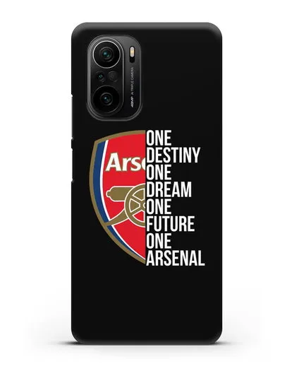 Чехол Arsenal с надписью One Destiny, One Dream, One Future, One Arsenal силиконовый для Xiaomi Poco F3 Pro