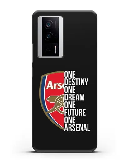 Чехол Arsenal с надписью One Destiny, One Dream, One Future, One Arsenal силиконовый для Xiaomi Poco F5 Pro