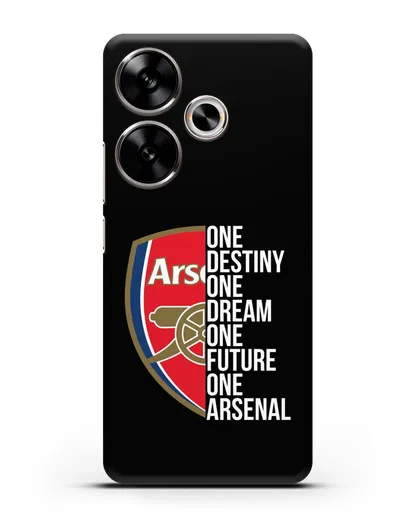 Чехол Arsenal с надписью One Destiny, One Dream, One Future, One Arsenal силиконовый для Xiaomi Poco F6