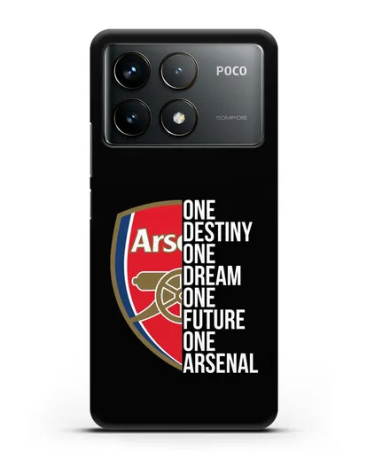 Чехол Arsenal с надписью One Destiny, One Dream, One Future, One Arsenal силиконовый для Xiaomi Poco F6 Pro