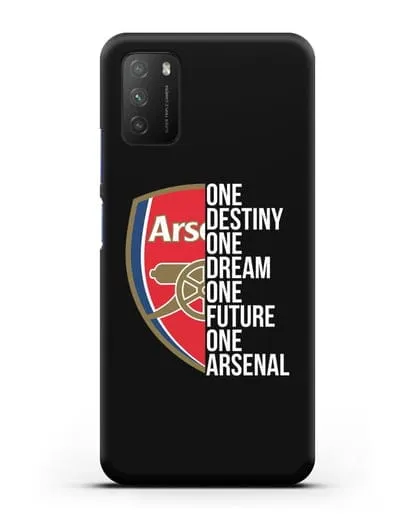 Чехол Arsenal с надписью One Destiny, One Dream, One Future, One Arsenal силиконовый для Xiaomi Poco M3