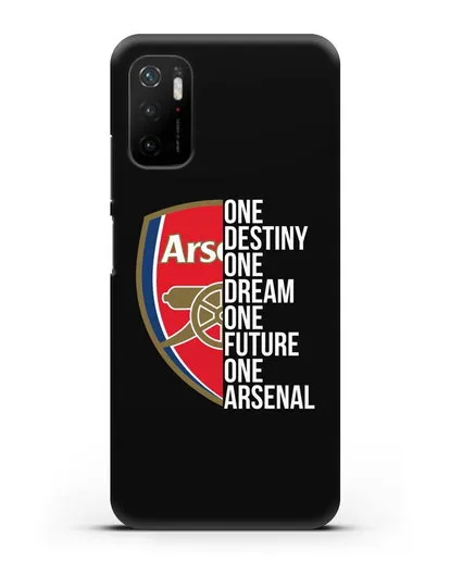 Чехол Arsenal с надписью One Destiny, One Dream, One Future, One Arsenal силиконовый для Xiaomi Poco M3 Pro