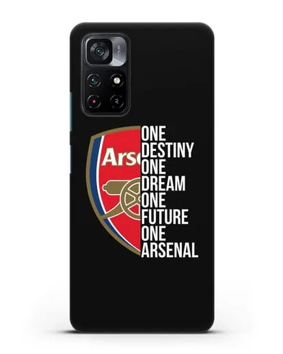 Чехол Arsenal с надписью One Destiny, One Dream, One Future, One Arsenal силиконовый для Xiaomi Poco M4 Pro 5G