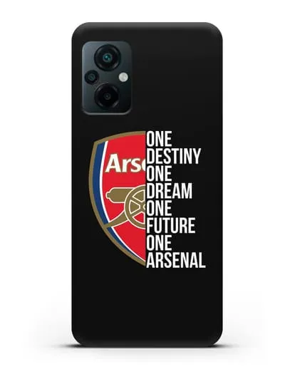 Чехол Arsenal с надписью One Destiny, One Dream, One Future, One Arsenal силиконовый для Xiaomi Poco M5