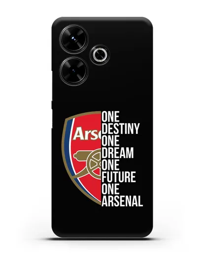 Чехол Arsenal с надписью One Destiny, One Dream, One Future, One Arsenal силиконовый для Xiaomi Poco M6