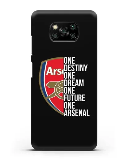 Чехол Arsenal с надписью One Destiny, One Dream, One Future, One Arsenal силиконовый для Xiaomi Poco X3 Pro