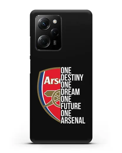 Чехол Arsenal с надписью One Destiny, One Dream, One Future, One Arsenal силиконовый для Xiaomi Poco X5 Pro