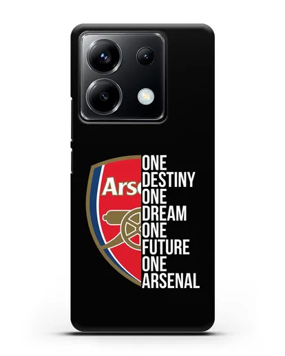 Чехол Arsenal с надписью One Destiny, One Dream, One Future, One Arsenal силиконовый для Xiaomi Poco X6