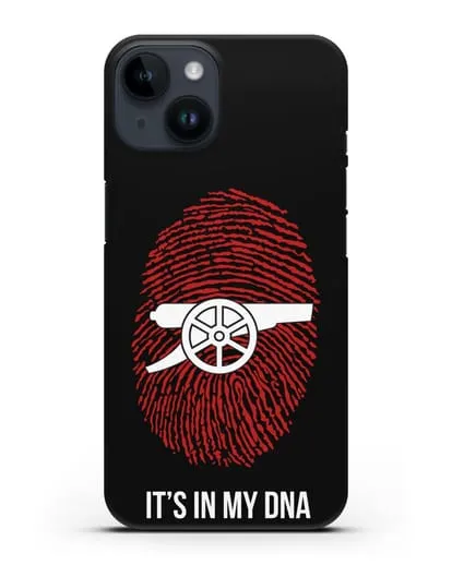 Чехол Arsenal с надписью It's in my DNA силиконовый для iPhone 14
