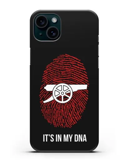 Чехол Arsenal с надписью It's in my DNA силиконовый для iPhone 15 Plus