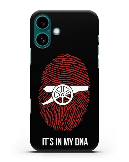 Чехол Arsenal с надписью It's in my DNA силиконовый для iPhone 16 Plus