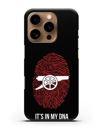 Чехол Arsenal с надписью It's in my DNA силиконовый для iPhone 16 Pro