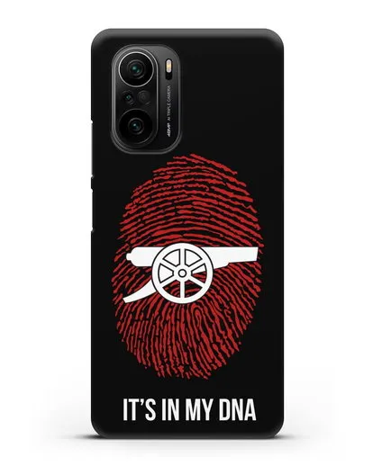 Чехол Arsenal с надписью It's in my DNA силиконовый для Xiaomi Poco F3 Pro