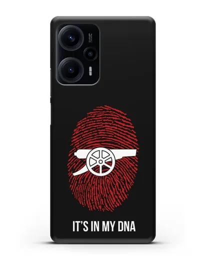 Чехол Arsenal с надписью It's in my DNA силиконовый для Xiaomi Poco F5