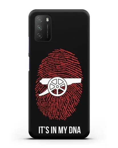 Чехол Arsenal с надписью It's in my DNA силиконовый для Xiaomi Poco M3