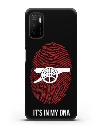 Чехол Arsenal с надписью It's in my DNA силиконовый для Xiaomi Poco M3 Pro