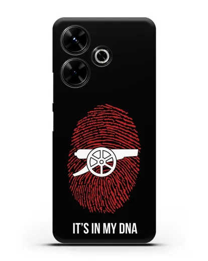 Чехол Arsenal с надписью It's in my DNA силиконовый для Xiaomi Poco M6
