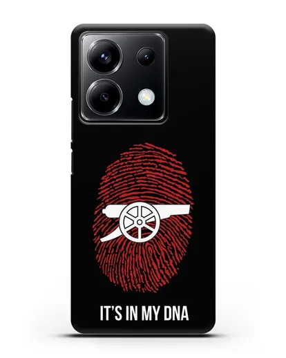 Чехол Arsenal с надписью It's in my DNA силиконовый для Xiaomi Poco X6
