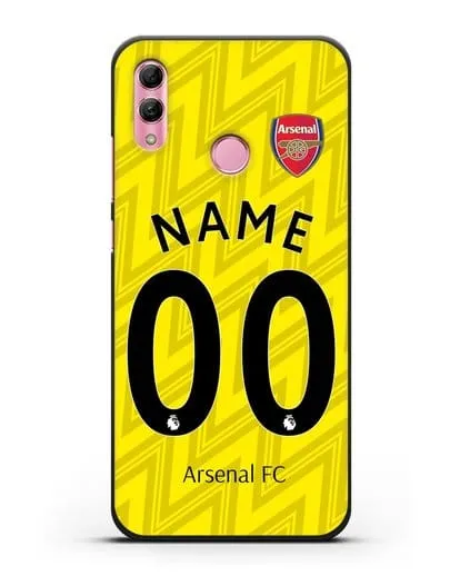 Именной чехол Арсенал с фамилией и номером (сезон 2019-2020) красная форма силиконовый для Honor 10 Lite