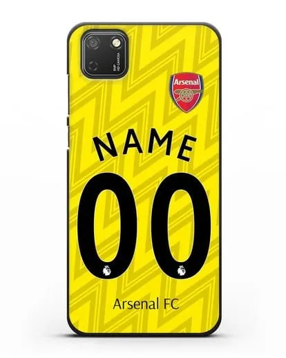 Именной чехол Арсенал с фамилией и номером (сезон 2019-2020) красная форма силиконовый для Honor 9S