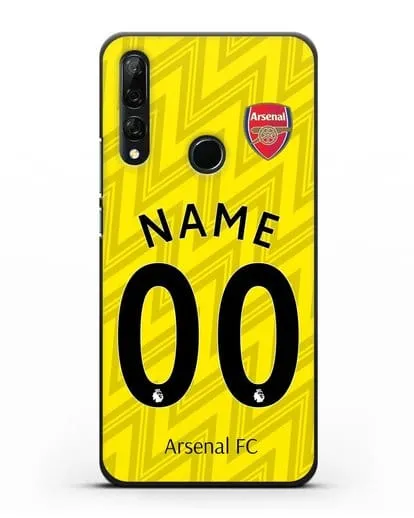 Именной чехол Арсенал с фамилией и номером (сезон 2019-2020) красная форма силиконовый для Honor 9X