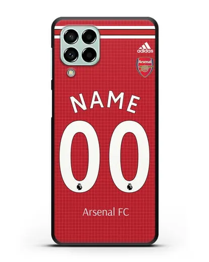 Именной чехол Арсенал с фамилией и номером (сезон 2019-2020) красная форма силиконовый для Samsung Galaxy M53 [SM-M536]