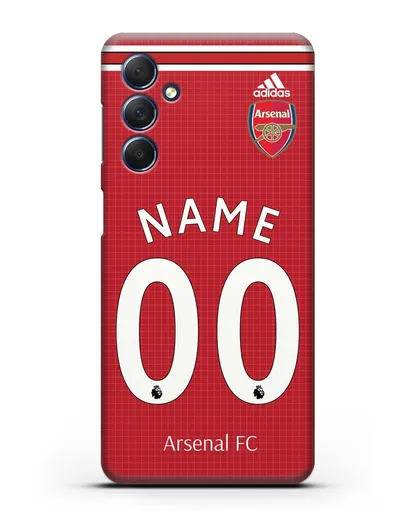 Именной чехол Арсенал с фамилией и номером (сезон 2019-2020) красная форма силиконовый для Samsung Galaxy M54 [SM-M546]
