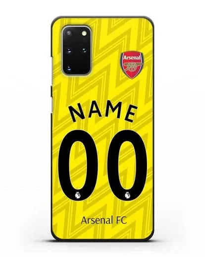 Именной чехол Арсенал с фамилией и номером (сезон 2019-2020) красная форма силиконовый для Samsung Galaxy S20 Plus [SM-G985F]