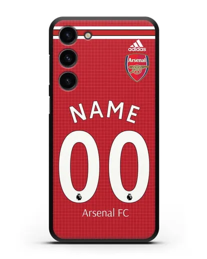 Именной чехол Арсенал с фамилией и номером (сезон 2019-2020) красная форма силиконовый для Samsung Galaxy S23 Plus [SM-S916]