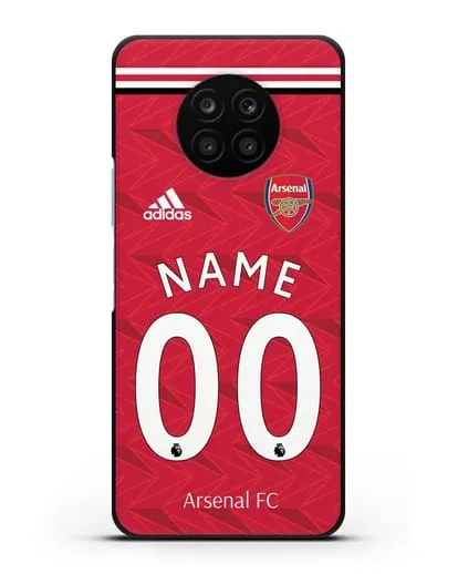 Именной чехол ФК Арсенал с фамилией и номером (сезон 2020-2021) домашняя форма силиконовый для Honor 50 lite