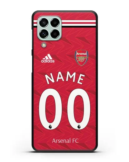 Именной чехол ФК Арсенал с фамилией и номером (сезон 2020-2021) домашняя форма силиконовый для Samsung Galaxy M53 [SM-M536]
