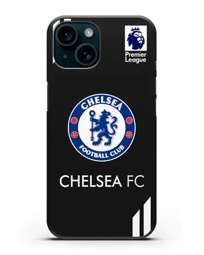 Чехол с логотипом ФК Челси силиконовый для iPhone 15