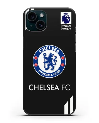 Чехол с логотипом ФК Челси силиконовый для iPhone 15 Plus