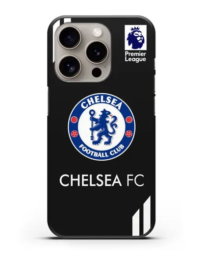 Чехол с логотипом ФК Челси силиконовый для iPhone 15 Pro