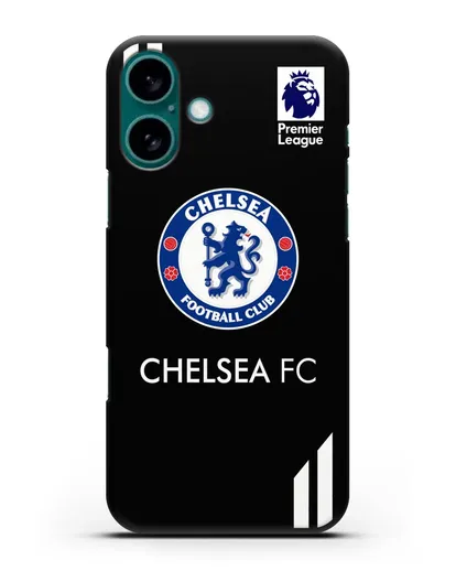 Чехол с логотипом ФК Челси силиконовый для iPhone 16 Plus