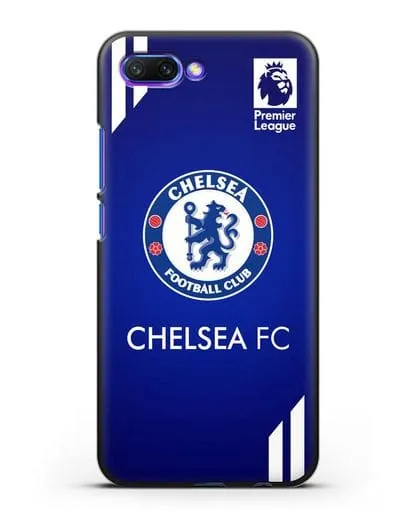 Чехол с логотипом ФК Челси с синим фоном силиконовый для Honor 10