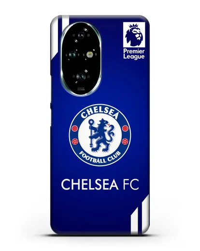 Чехол с логотипом ФК Челси с синим фоном силиконовый для Honor 200 Pro