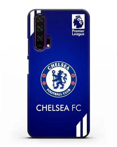 Чехол с логотипом ФК Челси с синим фоном силиконовый для Honor 20 Pro