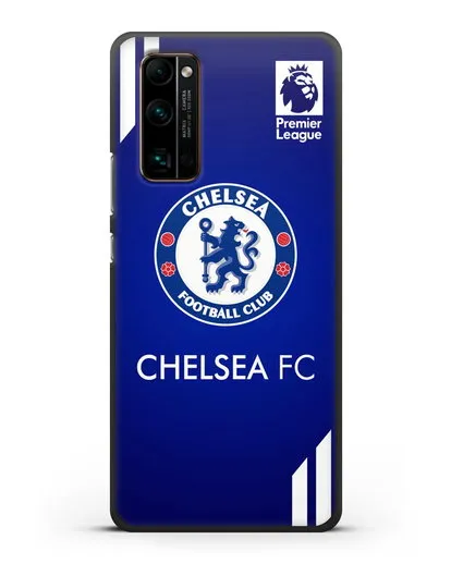 Чехол с логотипом ФК Челси с синим фоном силиконовый для Honor 30 Pro