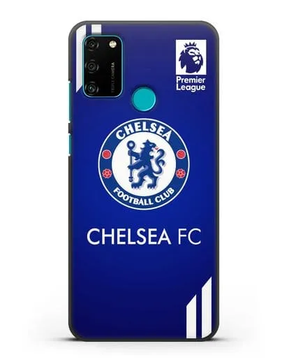 Чехол с логотипом ФК Челси с синим фоном силиконовый для Honor 9A