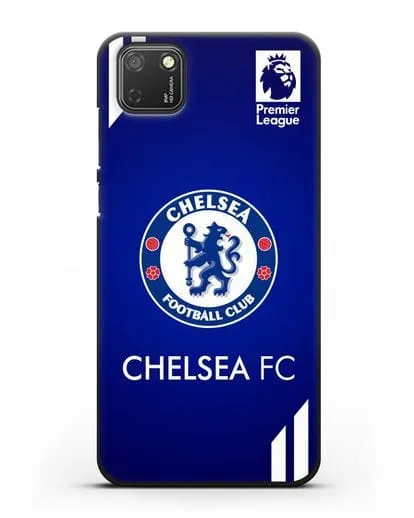 Чехол с логотипом ФК Челси с синим фоном силиконовый для Honor 9S
