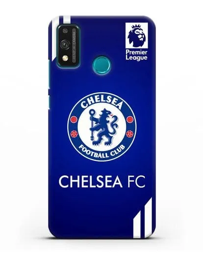 Чехол с логотипом ФК Челси с синим фоном силиконовый для Honor 9X lite
