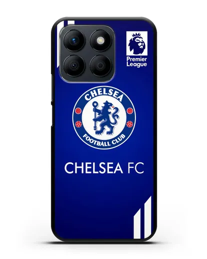 Чехол с логотипом ФК Челси с синим фоном силиконовый для Honor X8b