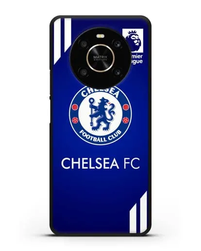 Чехол с логотипом ФК Челси с синим фоном силиконовый для Honor X9