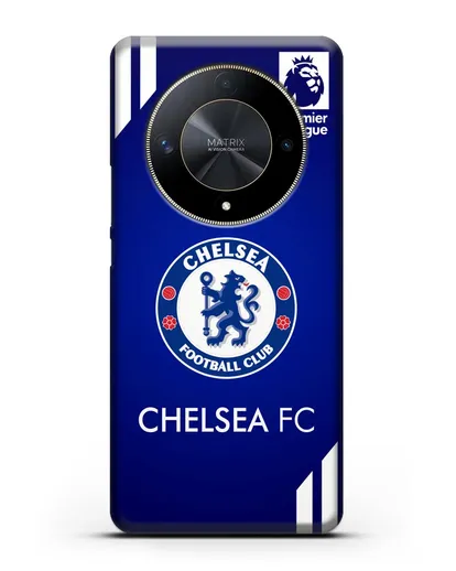 Чехол с логотипом ФК Челси с синим фоном силиконовый для Honor X9b