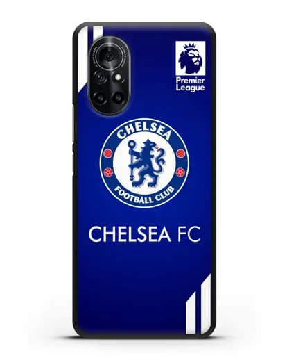 Чехол с логотипом ФК Челси с синим фоном силиконовый для Huawei Nova 8